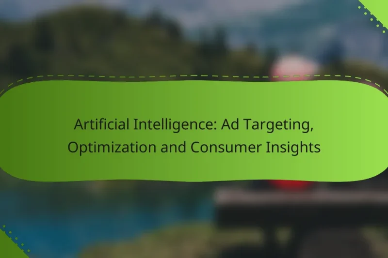 Artificial Intelligence: Ad Targeting, Optimization and Consumer Insights