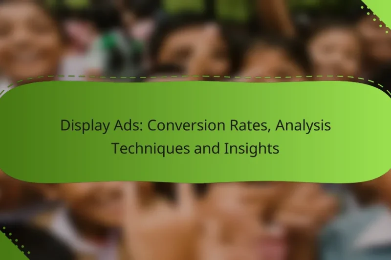 Display Ads: Conversion Rates, Analysis Techniques and Insights