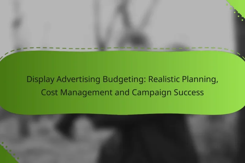 Display Advertising Budgeting: Realistic Planning, Cost Management and Campaign Success