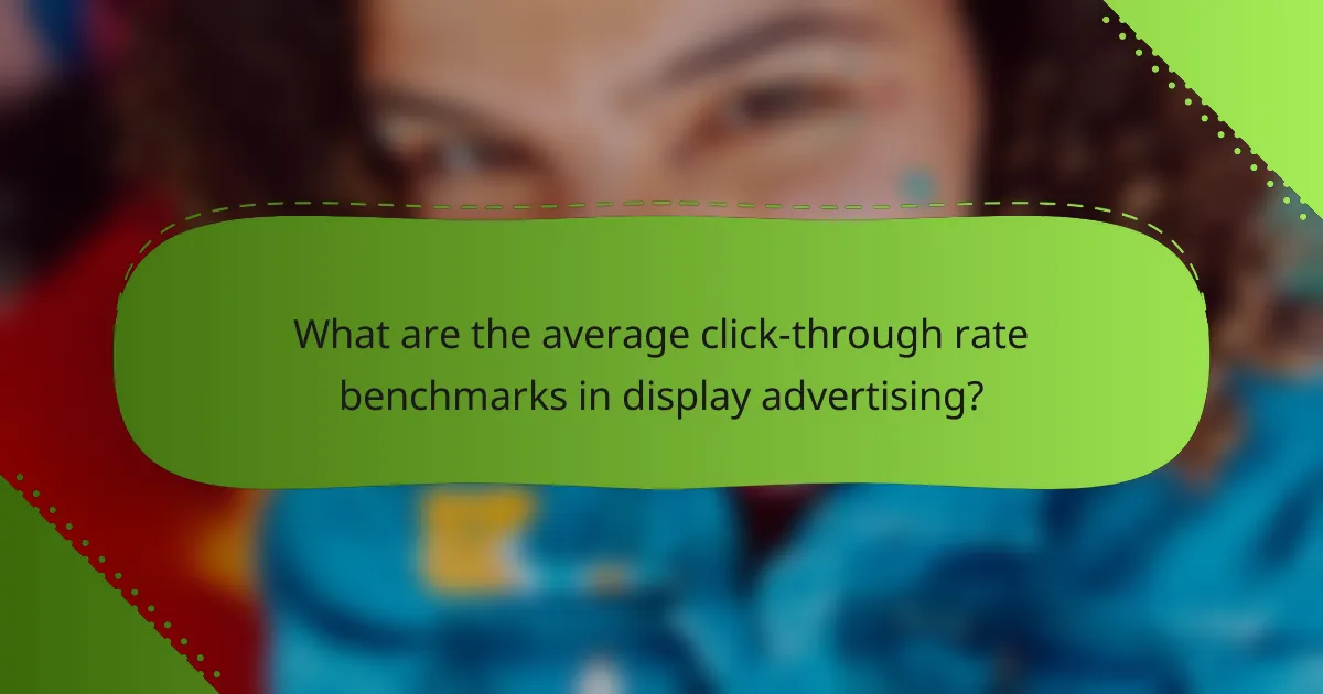 What are the average click-through rate benchmarks in display advertising?